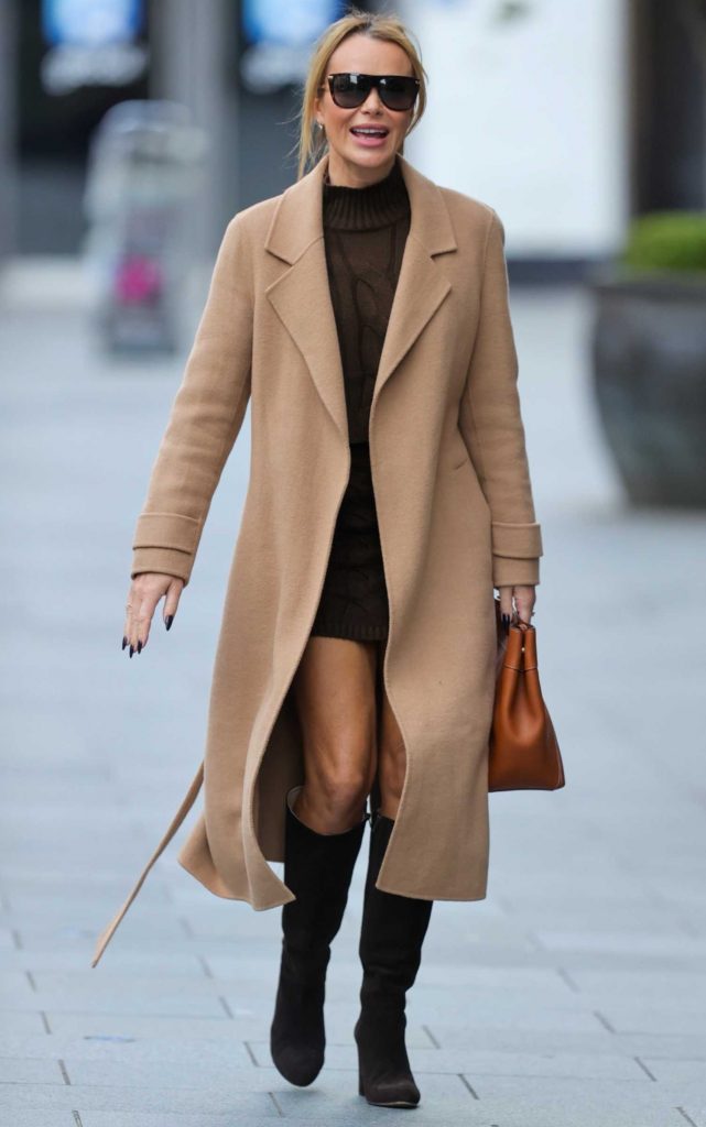 Amanda Holden in a Caramel Coloured Coat
