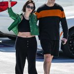 Ashley Benson in a Black Top Was Seen Out with Brandon Davis in Westwood