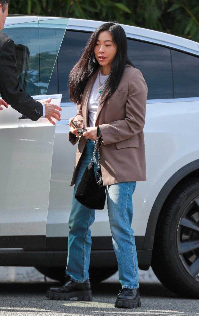 Awkwafina in a Blue Jeans