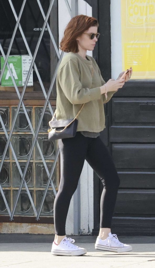 Kate Mara in an Olive Sweatshirt
