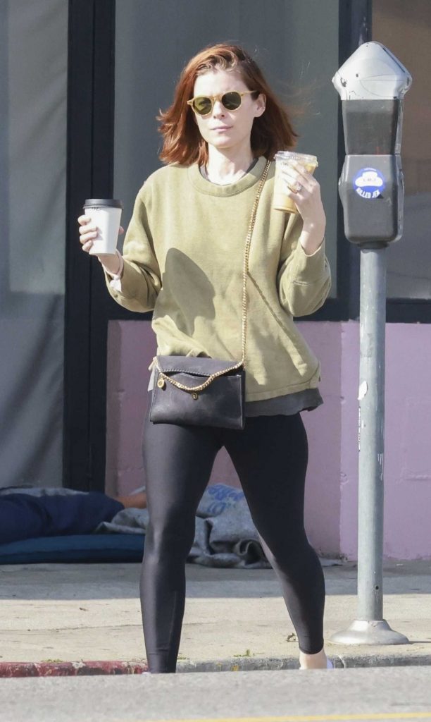 Kate Mara in an Olive Sweatshirt
