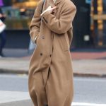 Katie Holmes in a Caramel Coloured Coat Was Seen Out in New York City