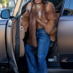Kylie Jenner in a Tan Fur Coat Was Seen Out in Calabasas