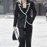 Amanda Holden in a Black Trouser Suit Was Seen Out in London