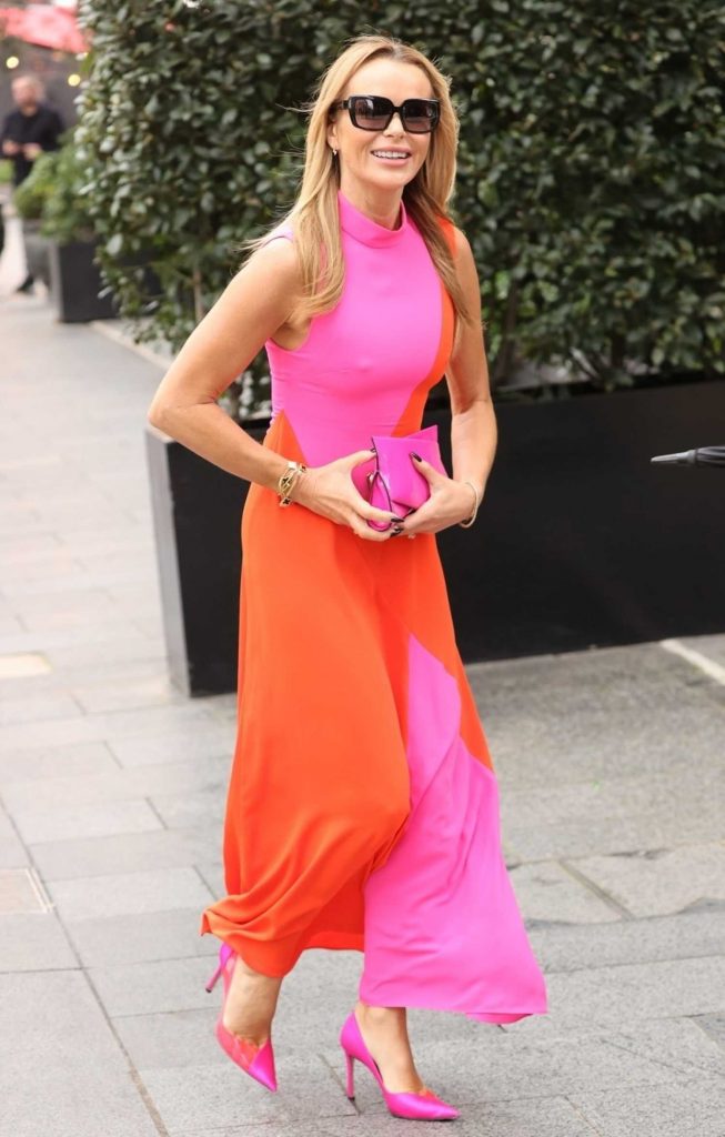 Amanda Holden in a Bright Dress