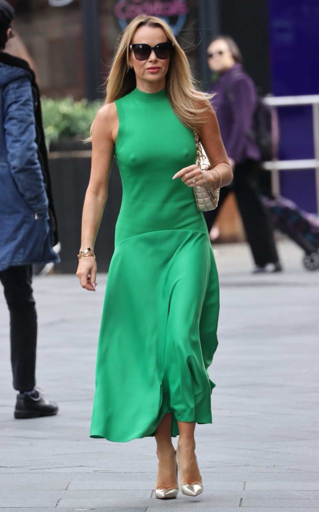 Amanda Holden in a Bright Green Dress