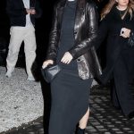Barbara Palvin in a Black Leather Blazer Was Seen During 2024 Paris Fashion Week in Paris