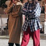 Dakota Johnson in a Plaid Trench Coat Was Seen Out with Alessandro Michele in Rome