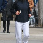 Hilaria Baldwin in a Grey Sweatpants Was Seen Out in New York