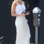 Kristin Cavallari in a White Tank Top Leaves Mauro Cafe in West Hollywood