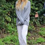 Tish Cyrus in a Grey Sweatshirt Was Seen Out with Dominic Purcell in Los Angeles