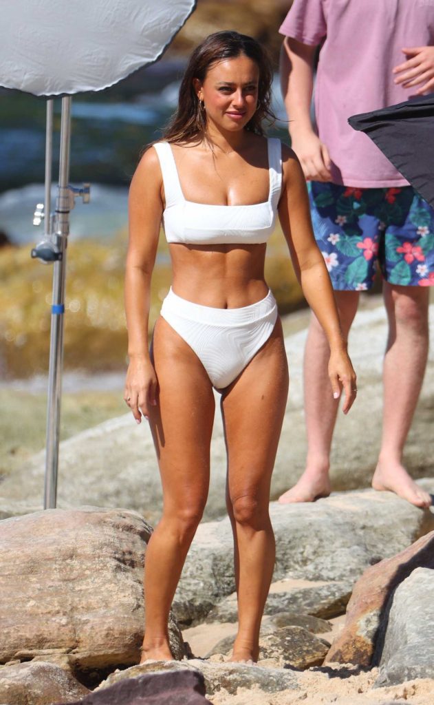 Bella Cicero in a White Bikini