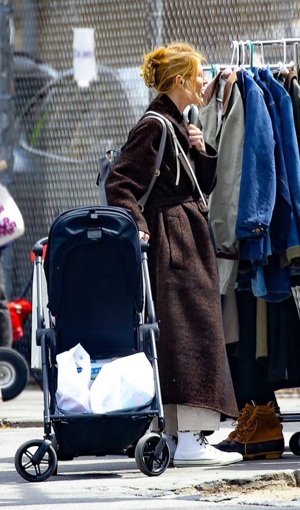 Claire Danes in a Brown Coat