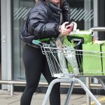 Coleen Rooney in a Black Jacket Goes Shopping in Alderley Edge in Cheshire