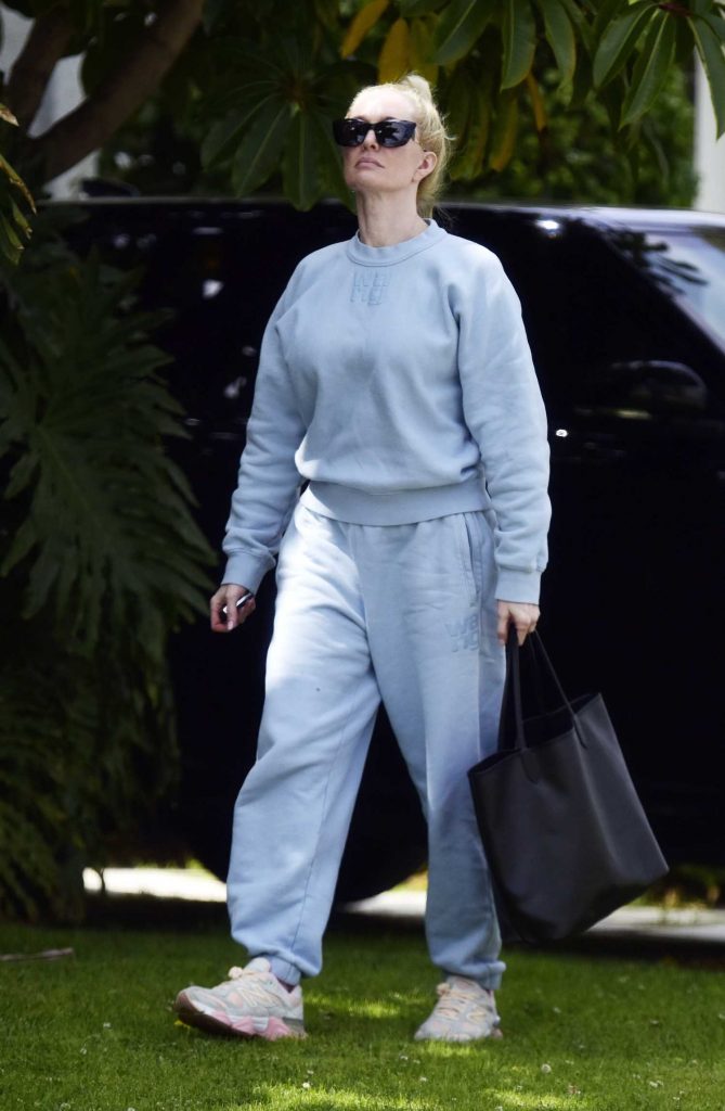 Erika Jayne in a Grey Sweatsuit