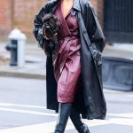 Irina Shayk in a Black Leather Coat Was Seen Out in New York