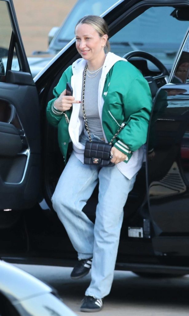 Jennifer Meyer in a Green Jacket