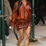 MJ Rodriguez in a Tan Leather Jacket Was Seen Out in New York