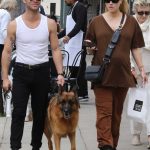 Peta Murgatroyd in a Brown Tee Was Seen Out with Sasha Farber in Los Angeles