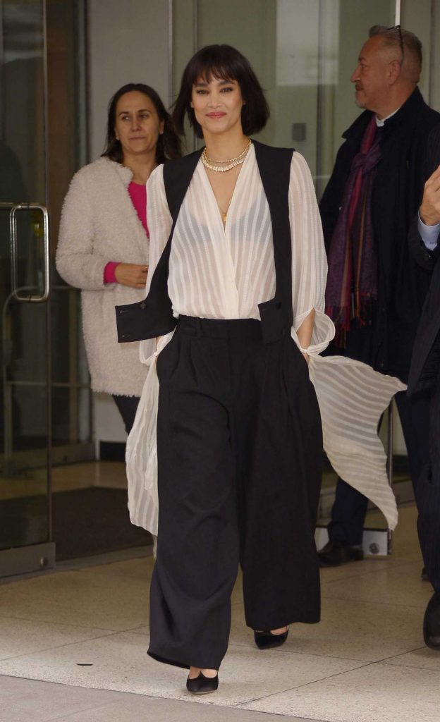Sofia Boutella in a Black Pants