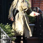 Taylor Russell in a Grey Cap Leaves Her Home in New York