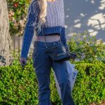 Tori Spelling in a Grey Jumper Was Seen After Shopping at Rite Aid in Calabasas
