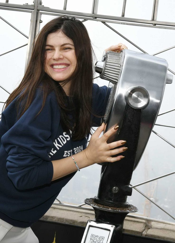 Alexandra Daddario in a White Pants