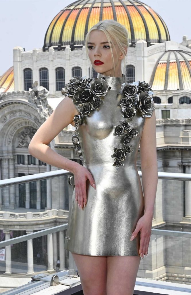 Anya Taylor-Joy in a Silver Dress