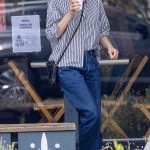Elizabeth Olsen in a Striped Shirt Was Seen Out in Los Angeles