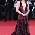 Emma Stone Attends the Kinds of Kindness Red Carpet During the 77th Cannes Film Festival in Cannes