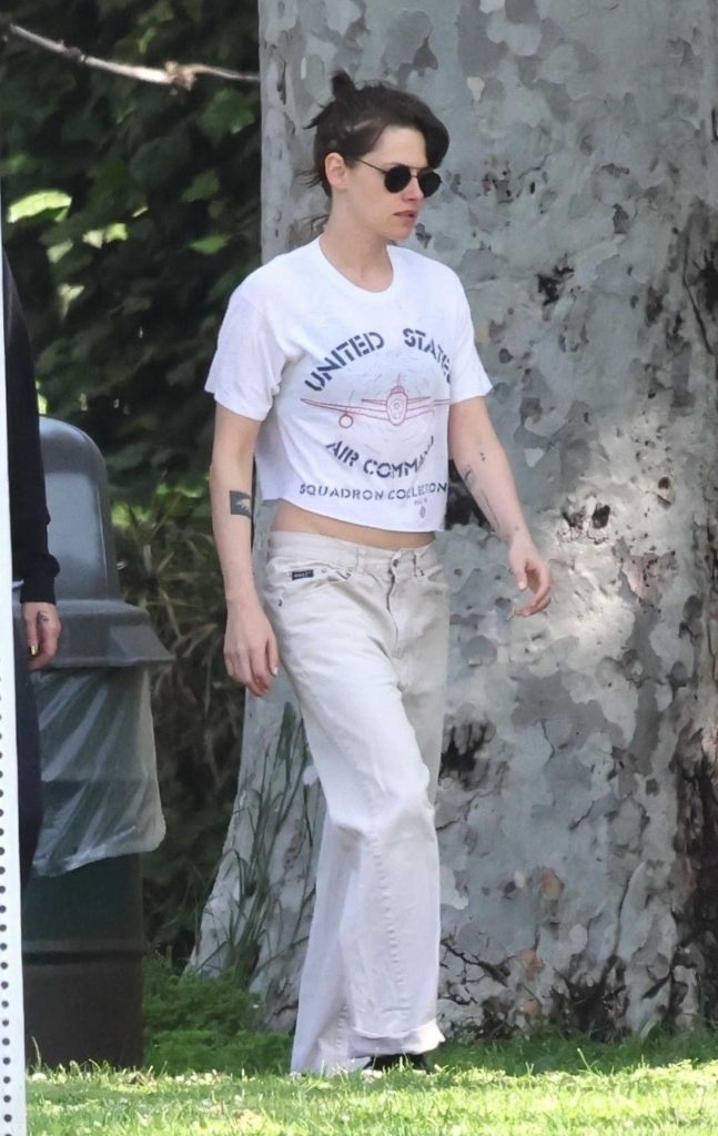 Kristen Stewart in a White Tee