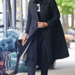 Meg Ryan in a Black Coat Leaving the Carlyle Hotel in New York