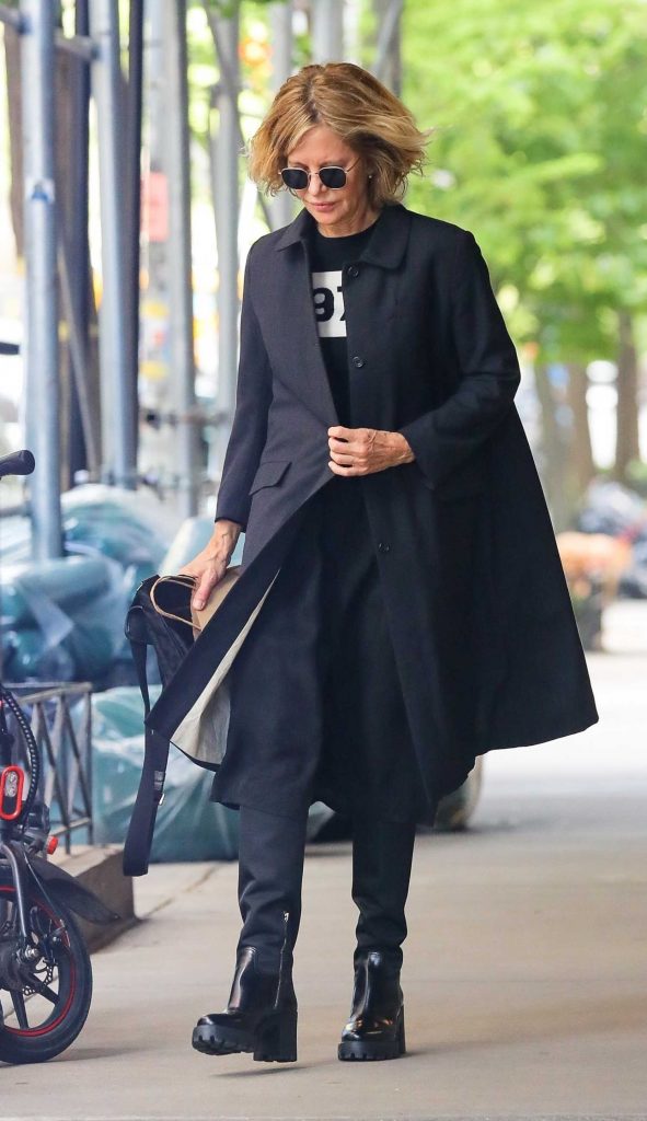 Meg Ryan in a Black Coat
