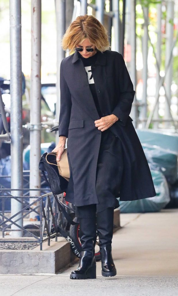 Meg Ryan in a Black Coat