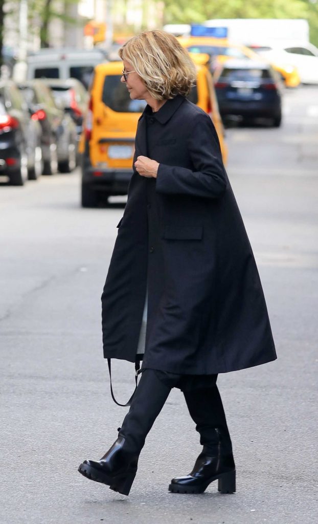 Meg Ryan in a Black Coat