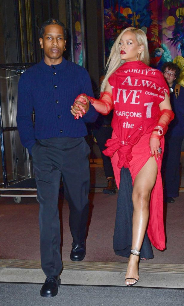 Rihanna in a Red Dress