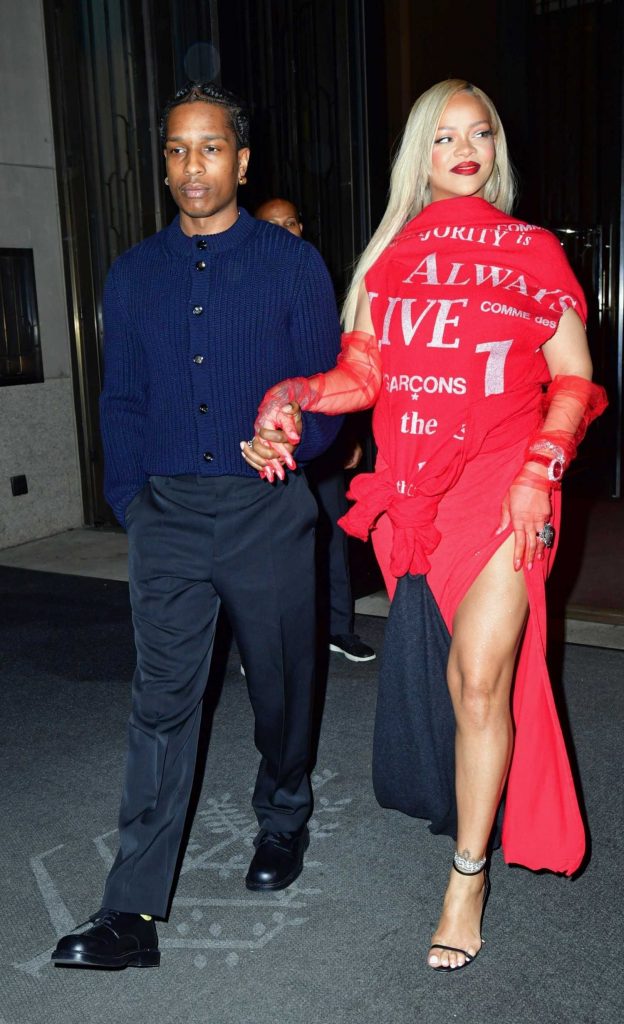 Rihanna in a Red Dress