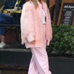 Suki Waterhouse in a Pink Jacket Was Seen on a Film Set in New York