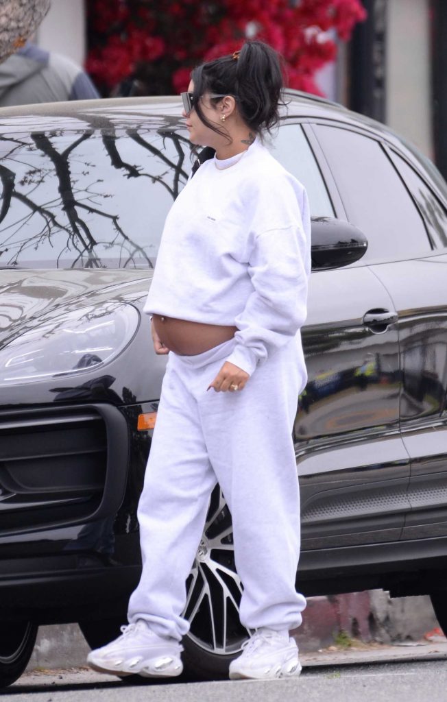 Vanessa Hudgens in a White Sweatsuit