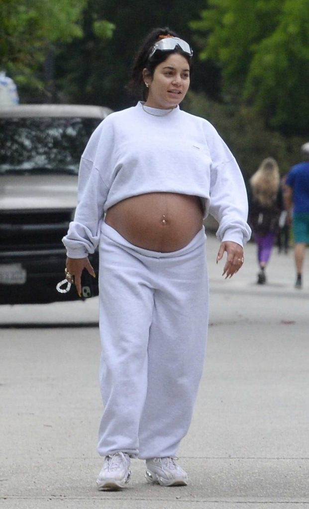 Vanessa Hudgens in a White Sweatsuit