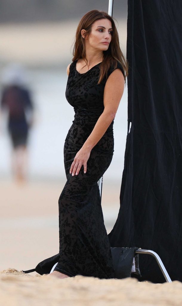 Ada Nicodemou in a Black Dress