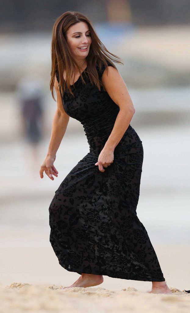 Ada Nicodemou in a Black Dress