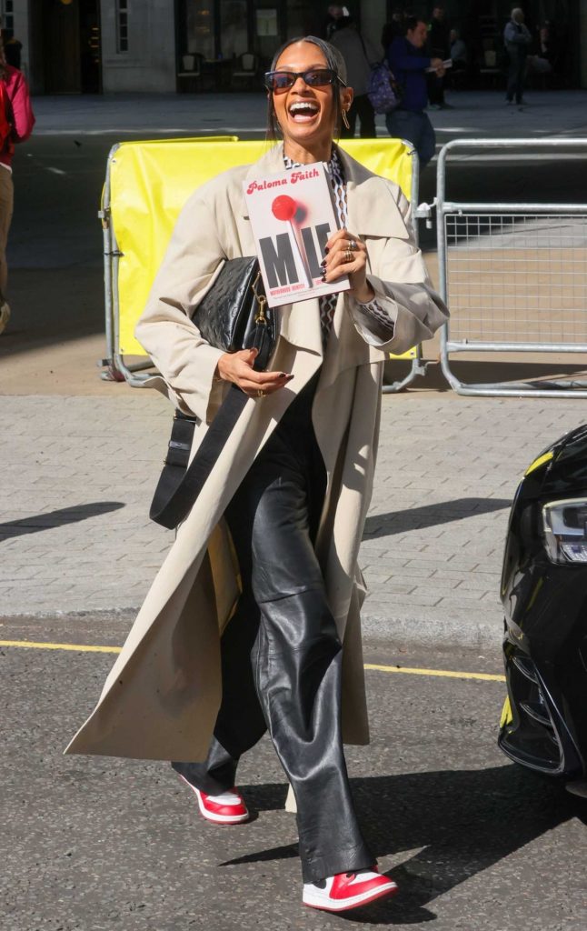 Alesha Dixon in a Beige Trench Coat