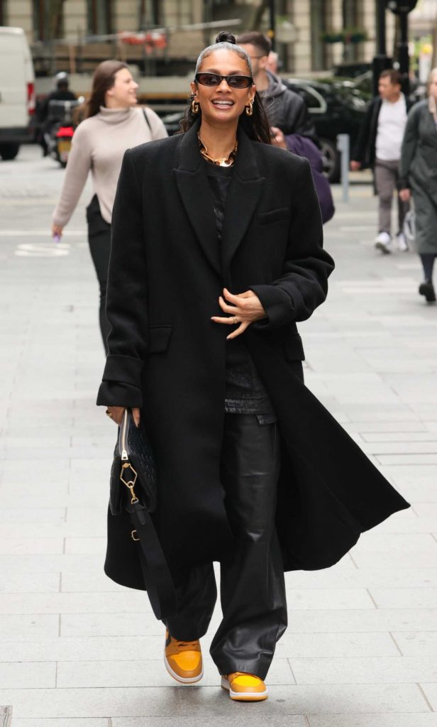 Alesha Dixon in a Black Coat