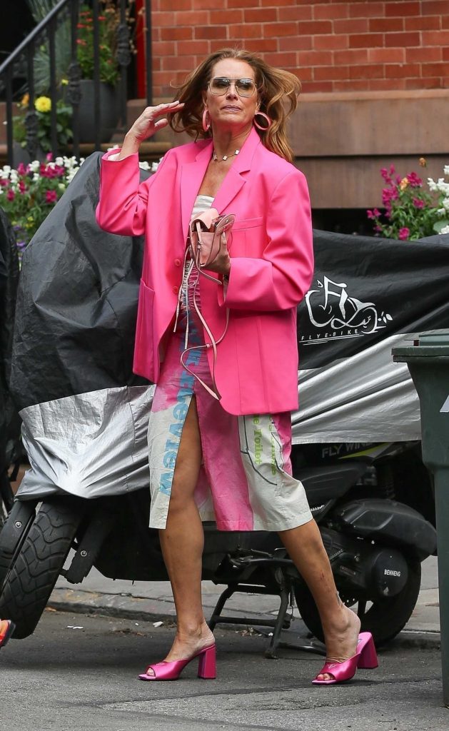 Brooke Shields in a Pink Blazer