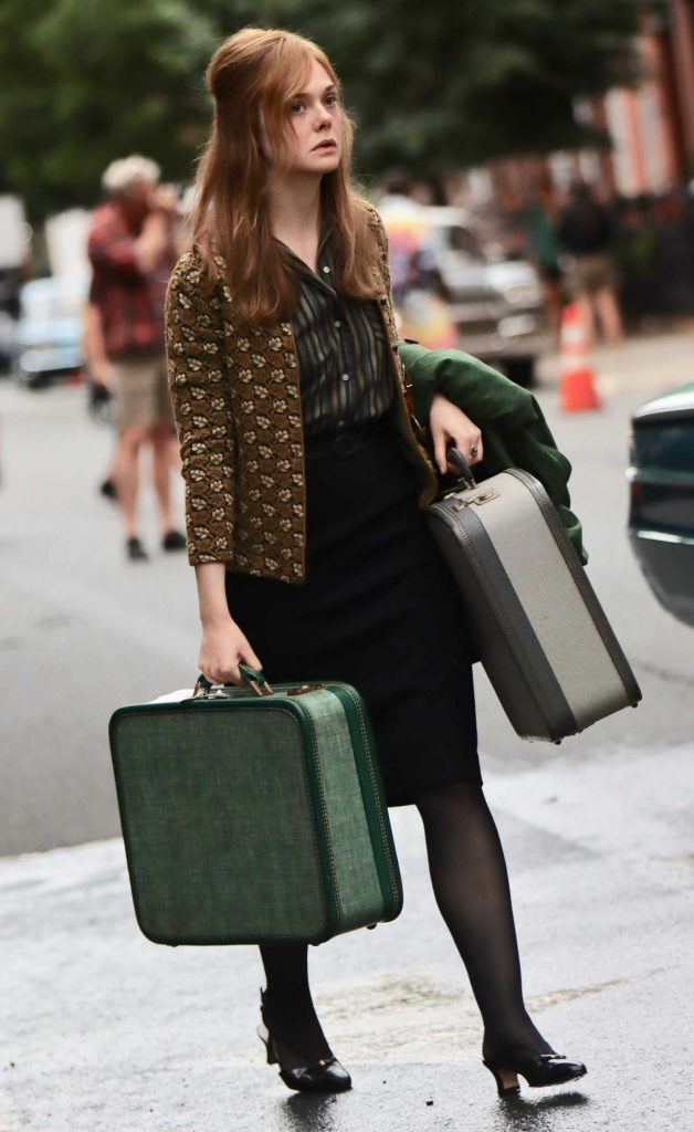 Elle Fanning in a Black Skirt