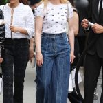 Kathryn Newton in a White Tee Arrives at 2024 Chanel Tribeca Festival Women’s Lunch in New York