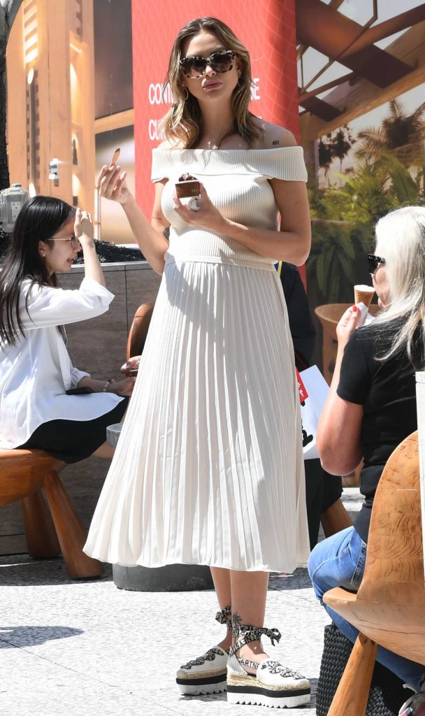 Lala Kent in a White Ensemble