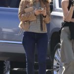 Lily James on the Set of Swiped in Los Angeles