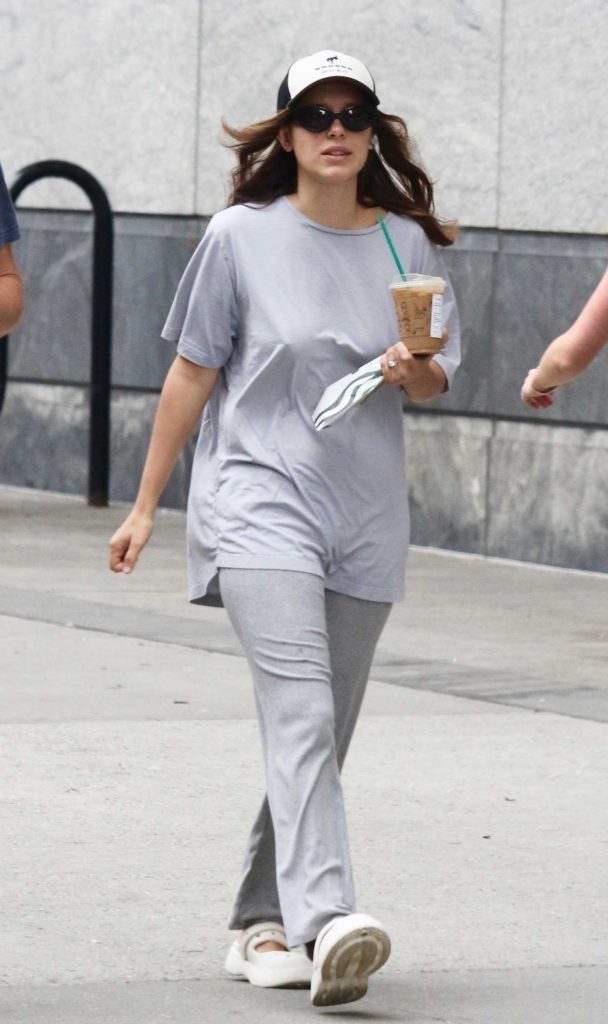 Millie Bobby Brown in a Grey Tee